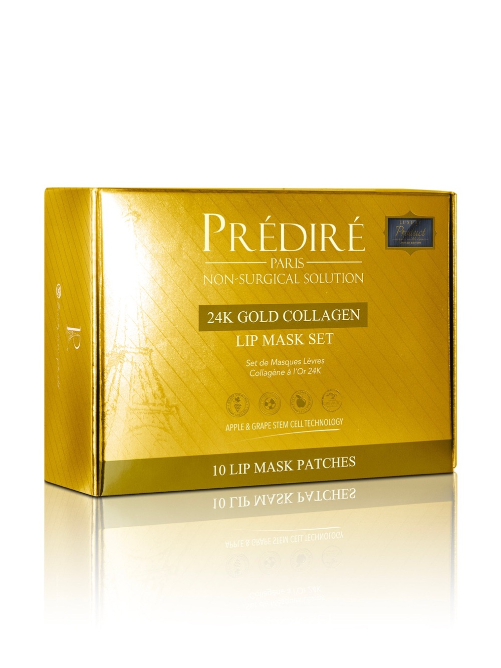 Prédiré 24K Gold Collagen Lip Mask Set - 10 masks